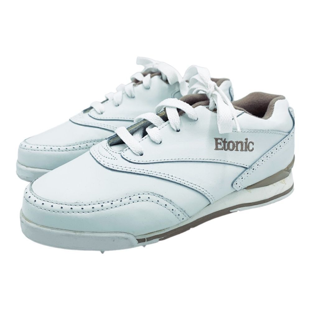 Etonic Stabilites ST Women’s White Leather Metal Spiked Golf‎ Shoes 6 New